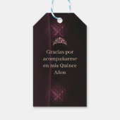 Persoonlijke Quinceañera-cadeaubonnen | Aangepaste Cadeaulabel (Achterkant)