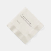 Persoonlijke Quote of Liedtekst Bruiloft Servetten (Hoek)