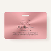 Persoonlijke raadgever luxeroze chroomeffect badge (Voorkant)
