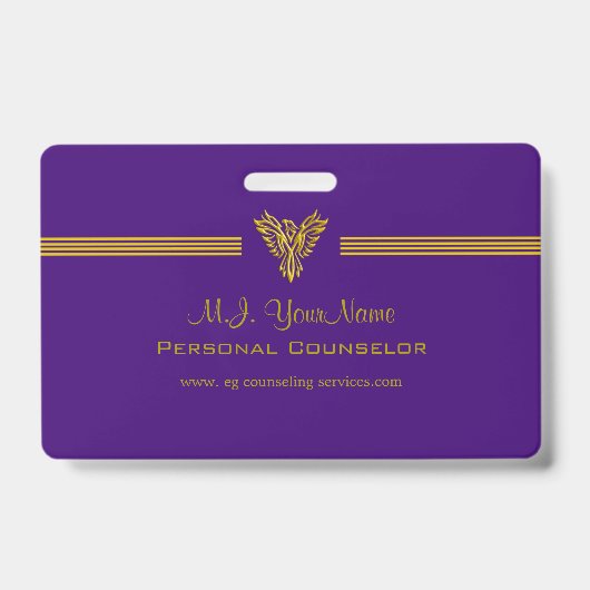 Persoonlijke raadplegende luxe strepen en gouden f badge (Front)