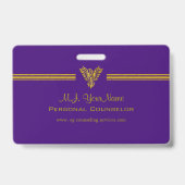 Persoonlijke raadplegende luxe strepen en gouden f badge (Back)