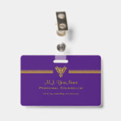 Persoonlijke raadplegende luxe strepen en gouden f badge (Back with Clip)