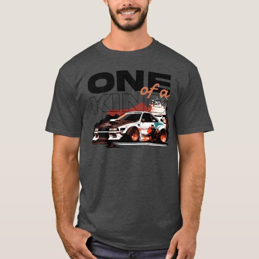 Persoonlijke raceauto met explosie van kleuren een t-shirt (Voorkant)