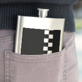 Persoonlijke racevlag zwart en wit flacon (Voorbeeld)