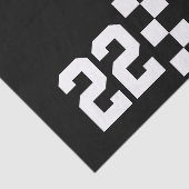 Persoonlijke racevlag zwart en wit tissuepapier (Detail)
