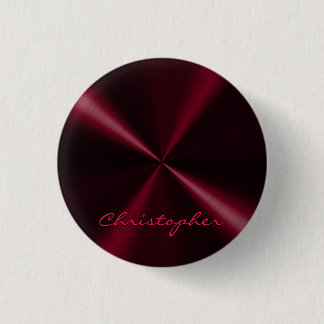 Persoonlijke radiale metalen blik - Donkerrood Ronde Button 3,2 Cm