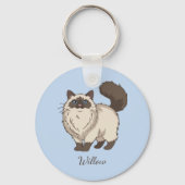 Persoonlijke Ragdoll Kat Moeder Sleutelhanger (Voorkant)