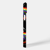 Persoonlijke Rainbow White-Muzieknoten op zwart Case-Mate iPhone Case (Achterkant / Rechts)