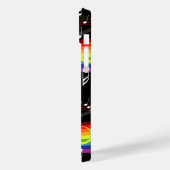 Persoonlijke Rainbow White-Muzieknoten op zwart Case-Mate iPhone Case (Achterkant / Links)