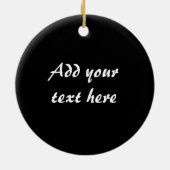 Persoonlijke Rainbow White-Muzieknoten op zwart Keramisch Ornament (Achterkant)