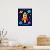 Persoonlijke Raket Ruimteschip Kinderkamer Poster (Keuken)