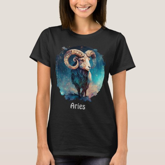 Persoonlijke Ram Zodiac Astrologie voor Ram T-shirt (Voorkant)