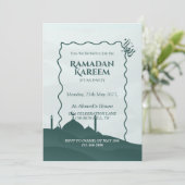 Persoonlijke Ramadan Kareem Iftar Uitnodiging (Staand voorkant)