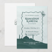 Persoonlijke Ramadan Kareem Iftar Uitnodiging (Voorkant / Achterkant)