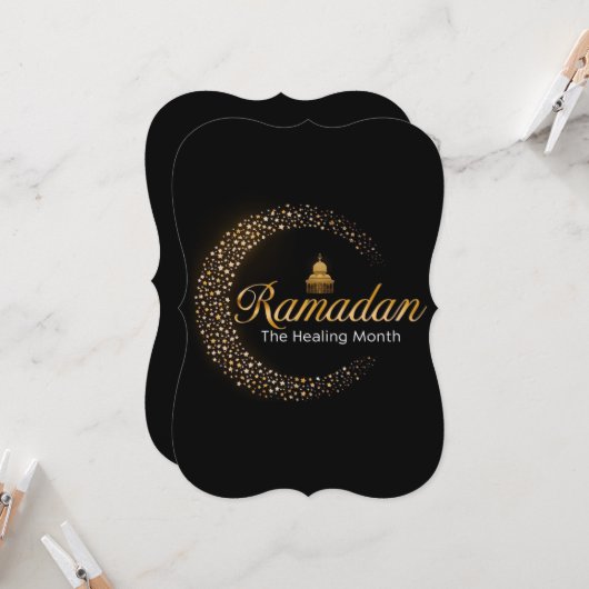 Persoonlijke Ramadan Kareem-viering Kaart (Voorkant / Achterkant in situ)