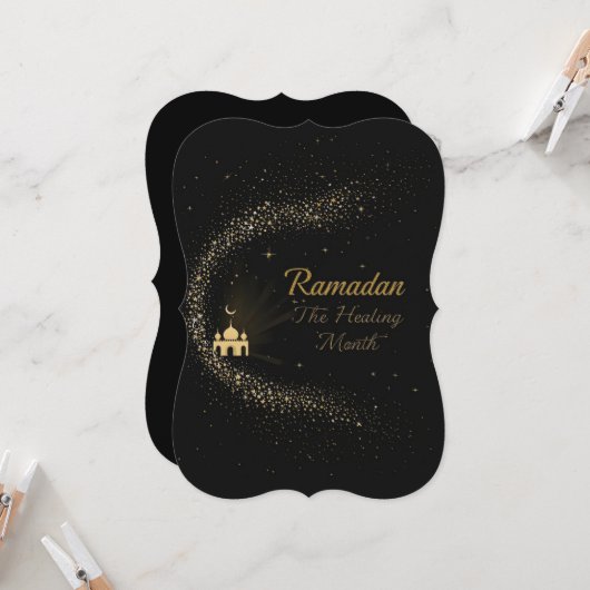 Persoonlijke Ramadan Kareem-viering Kaart (Voorkant / Achterkant in situ)