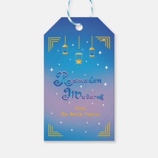 Persoonlijke Ramadan Mubarak Cadeaulabel (Voorkant)