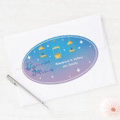 Persoonlijke Ramadan Mubarak Ovale Sticker (Envelop)