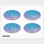 Persoonlijke Ramadan Mubarak Ovale Sticker (Vel)