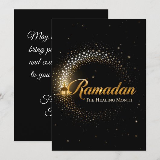 Persoonlijke Ramadan MubaraK Vakantiekaart Feestdagenkaart (Voorkant / Achterkant)