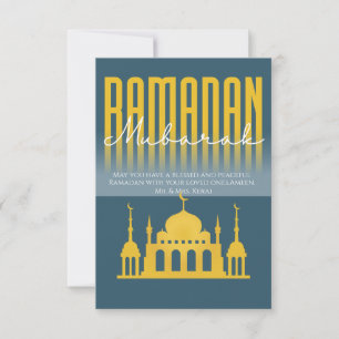 Persoonlijke Ramadan Mubarak wenskaart Bedankkaart