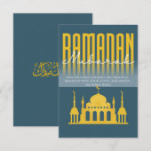 Persoonlijke Ramadan Mubarak wenskaart Bedankkaart (Voorkant / Achterkant)