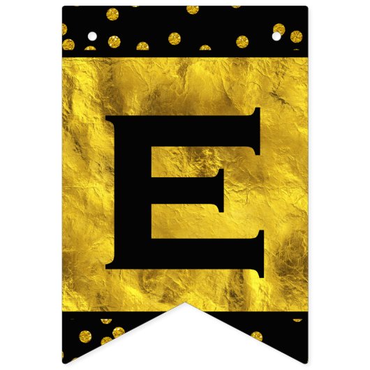 Persoonlijke 'Random Gold Dot Patten Wedding' Vlaggetjes (Tweede vlag)