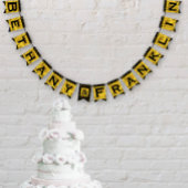 Persoonlijke 'Random Gold Dot Patten Wedding' Vlaggetjes