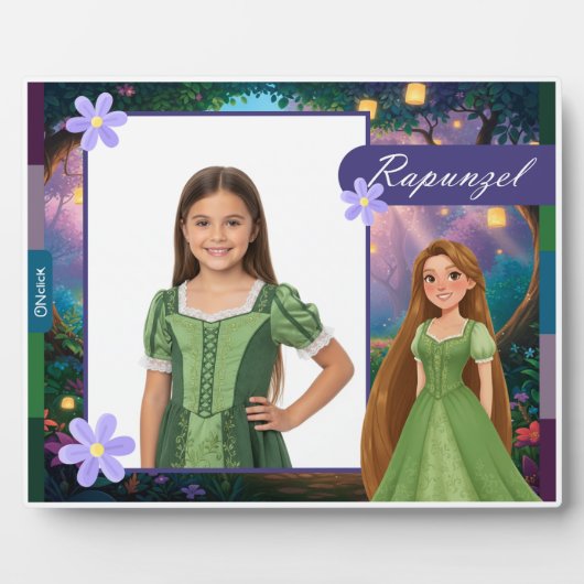 Persoonlijke Rapunzel Tafel Foto Fotoplaat (Voorkant)