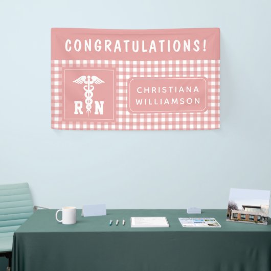 Persoonlijke raszuivere verpleegkundige Graduation Spandoek (Beurs)