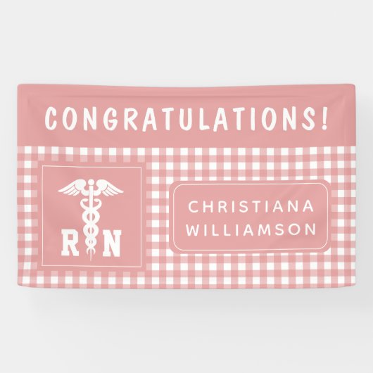 Persoonlijke raszuivere verpleegkundige Graduation Spandoek (Horizontaal)