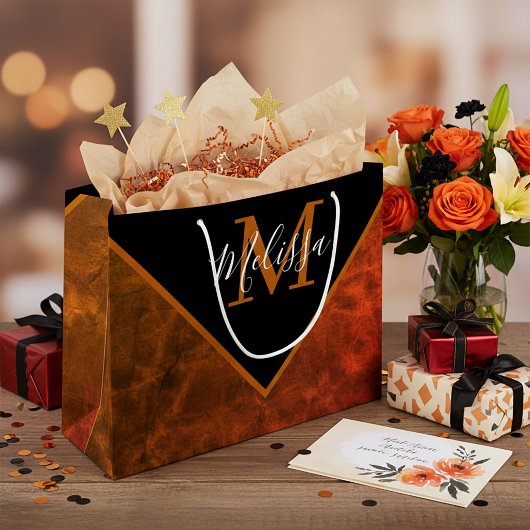 Persoonlijke rawhide gepersonaliseerd groot cadeauzakje