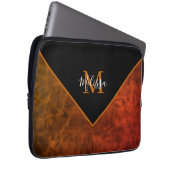 Persoonlijke rawhide gepersonaliseerd laptop sleeve (Voorkant Rechts)