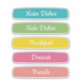 Persoonlijke Recepten Scheiders Sticker (Voorkant)