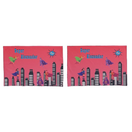 Persoonlijke rechter superheld Colorful Flying Kussensloop (Voorkant-Set)