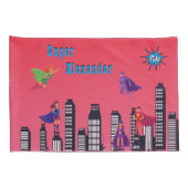 Persoonlijke rechter superheld Colorful Flying Kussensloop (Achterkant-Rechts)