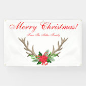 Persoonlijke reclamebanner van Poinsettia Spandoek (Horizontaal)