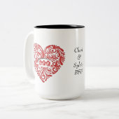 Persoonlijke Red BFF Heart Mok (Voorkant links)