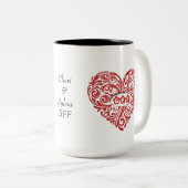 Persoonlijke Red BFF Heart Mok (Voorkant rechts)