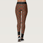 Persoonlijke Red Black Tan-plaat met zwarte rand Leggings (Achterkant)