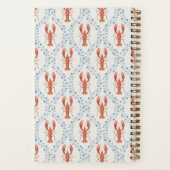 Persoonlijke Red & Blue Lobster Trellis Notitieboek (Achterkant)