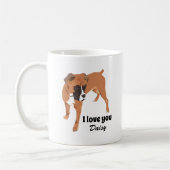 Persoonlijke Red Boxer Dog Koffiemok (Links)