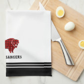 Persoonlijke Red Buffalo Pset Bison Kitchen Towel Theedoek (Quarter Fold)