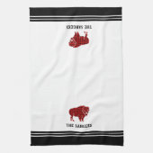 Persoonlijke Red Buffalo Pset Bison Kitchen Towel Theedoek (Verticaal)