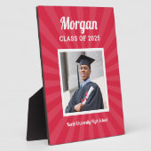 Persoonlijke Red Class of 2023 Afstuderen Foto Fotoplaat (Zijkant)