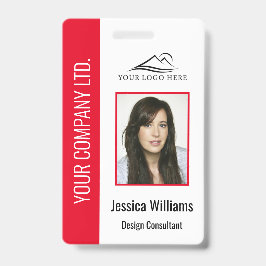 Persoonlijke Red Corporate Employee Security-ID Badge