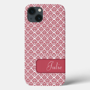 Persoonlijke Red Damask iPad-draagtas Case-Mate iPhone Case