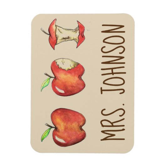 Persoonlijke Red Delicious Apple voor de leraar Magneet (Verticaal)