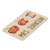 Persoonlijke Red Delicious Apple voor de leraar Magneet (Linkerzijde)