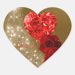 Persoonlijke Red Diamond Roos Sticker